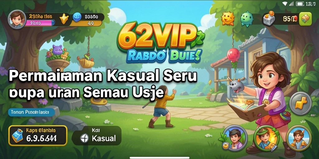 Tampilan antarmuka <strong>62VIP</strong> yang sederhana dan menarik.