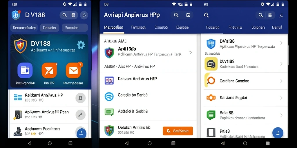 Tampilan antarmuka aplikasi DV188 yang modern dan mudah digunakan.