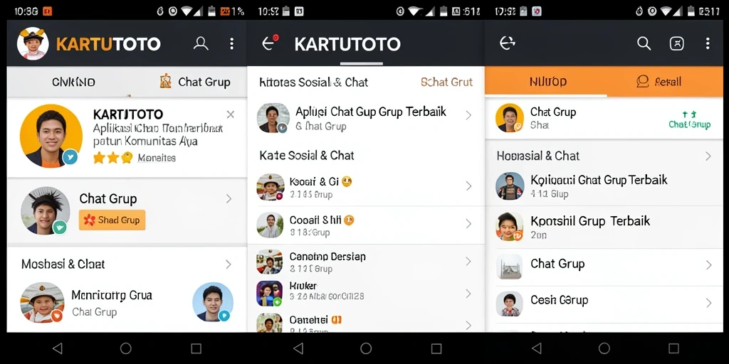Tampilan antarmuka utama KARTUTOTO dengan fitur Chat Grup yang menarik.