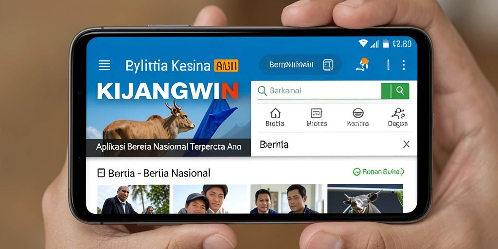 Tampilan antarmuka KIJANGWIN dengan berita terkini dan menarik.