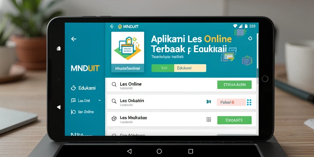 Antarmuka MNDUIT yang sederhana dan intuitif untuk belajar online.