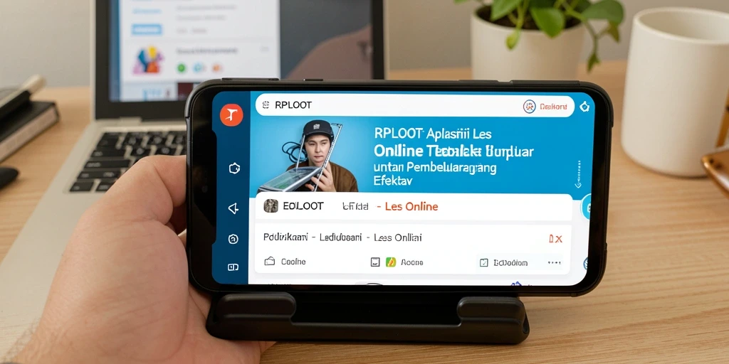 Antarmuka RPLOOT yang intuitif dan fungsional untuk les online.